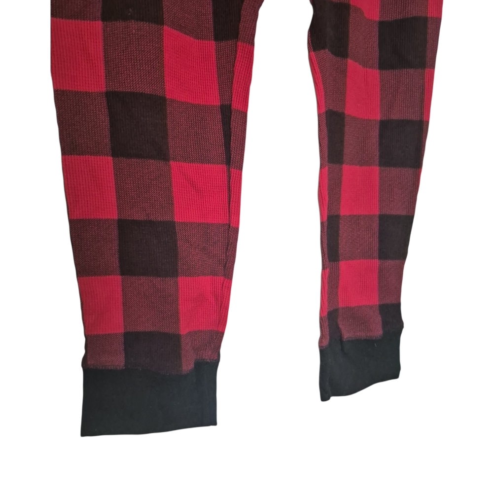Old Navy Women's Red and Black Plaid Pajama Onesie Sz L - Picture 6 of 8